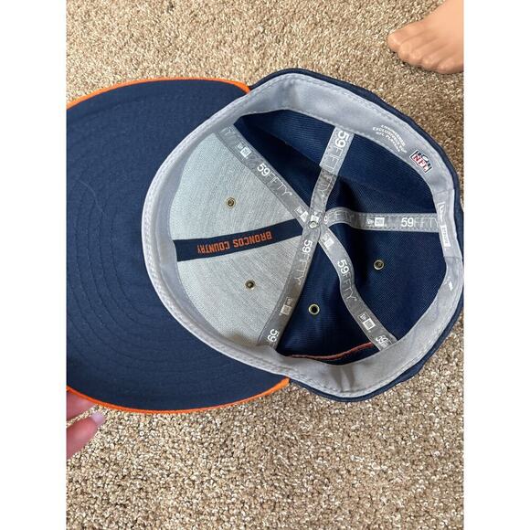 Denver Bronco's NFL hat football fitted SZ 7 59 Fifty Embroidered blue/orange - Picture 5 of 5